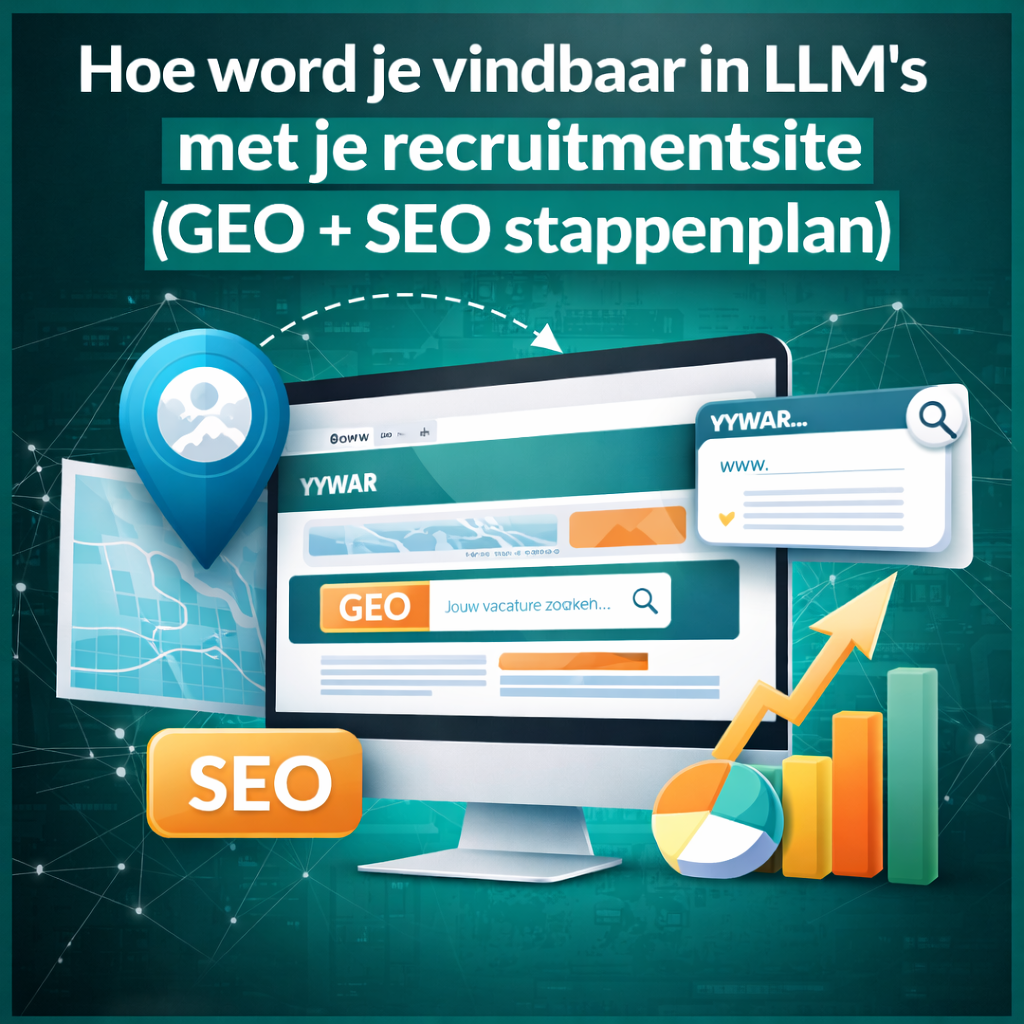 Hoe word je vindbaar in LLM’s met je recruitmentsite (GEO + SEO stappenplan)